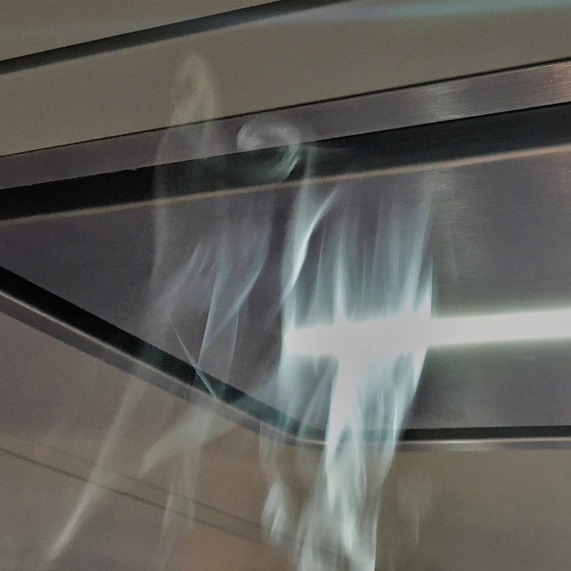 faber inca in-light close up of perimeter aspiration in action showing steam intake