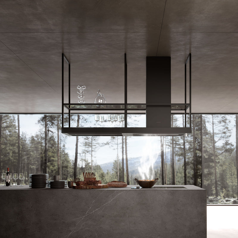 Faber T-shelf in a modern industrial kitchen